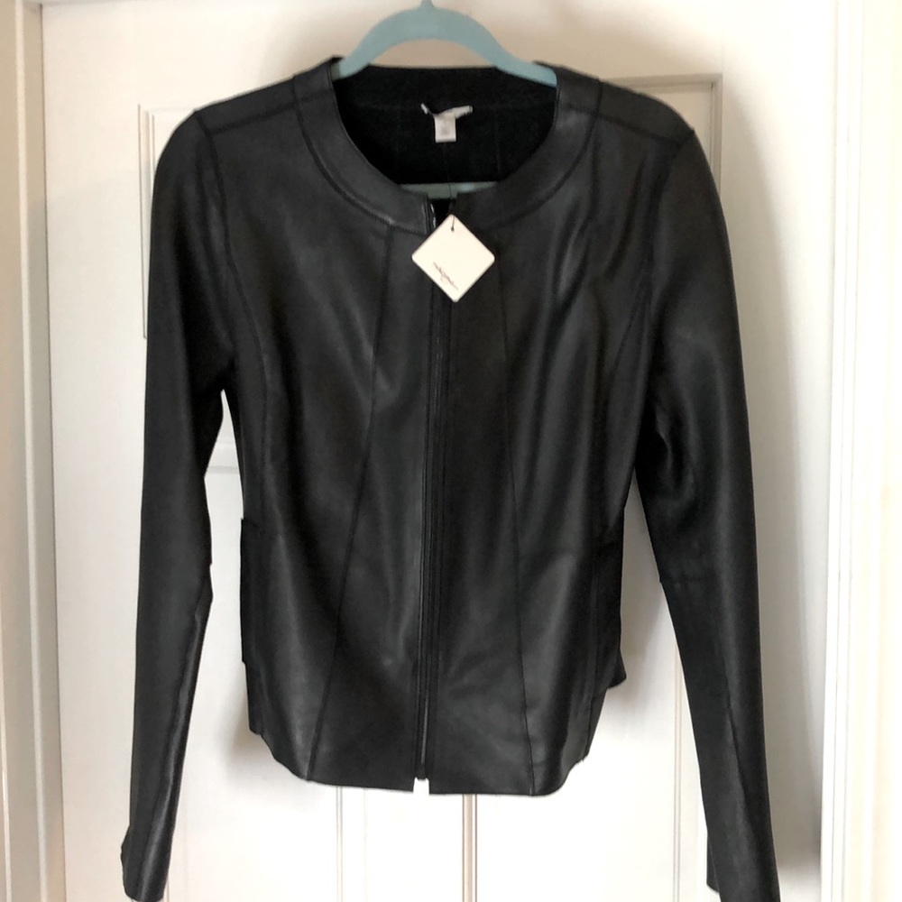Halogen  genuine leather jacket